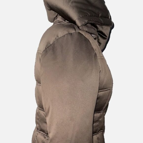 DKNY Quilted Down Detachable Hooded Puff Parka Winter Coat size M - Picture 7 of 10